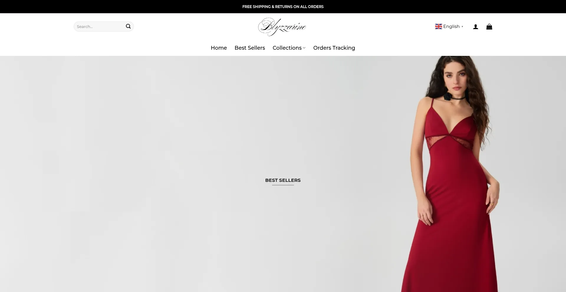 Website screenshot of Blyzzarine.com