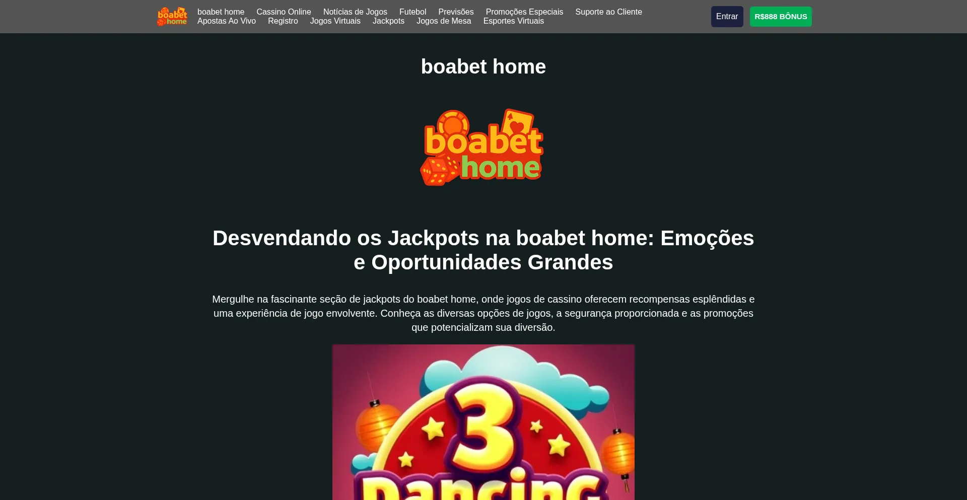 Website screenshot of Boabethome.com