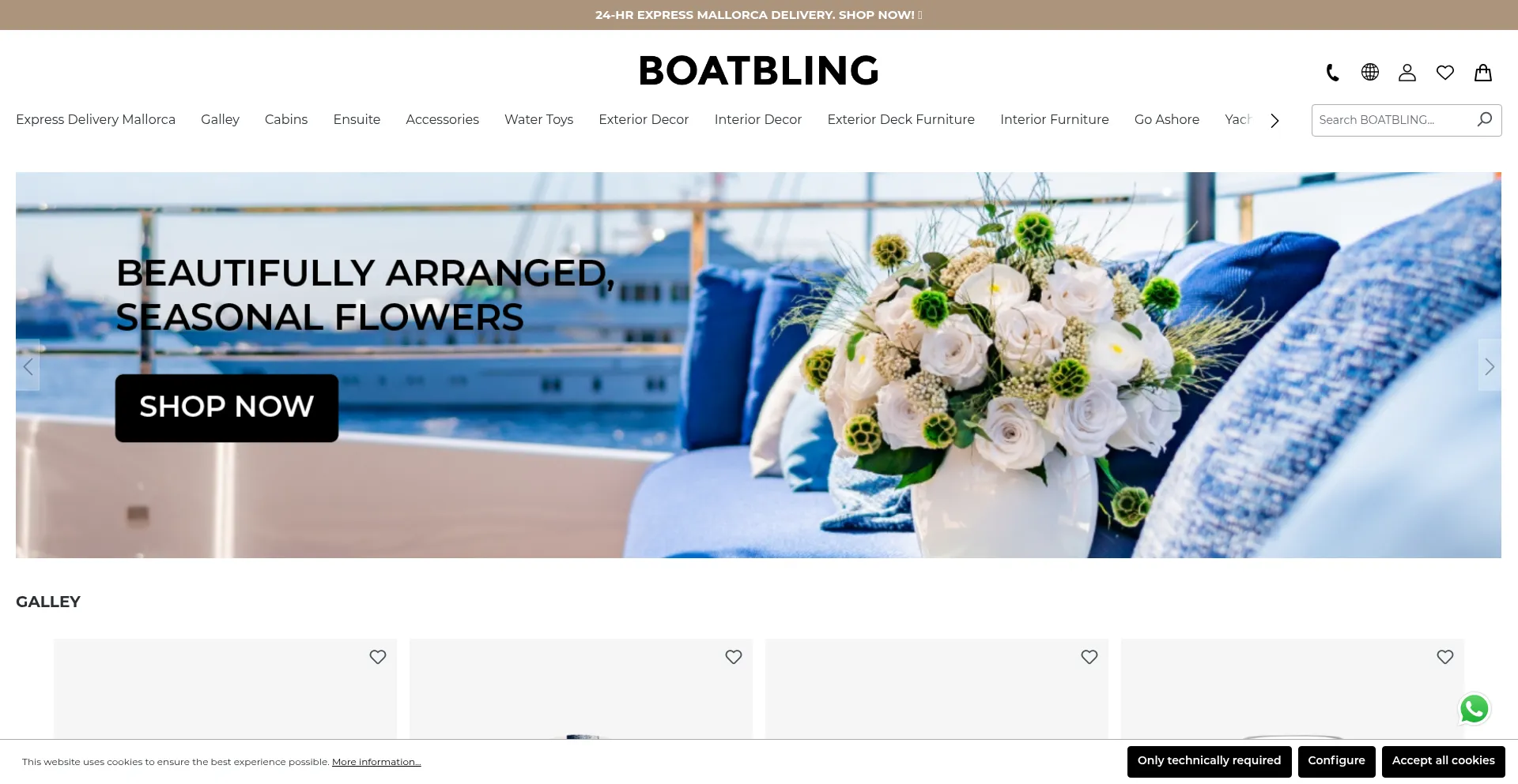 Website screenshot of Boatbling.com