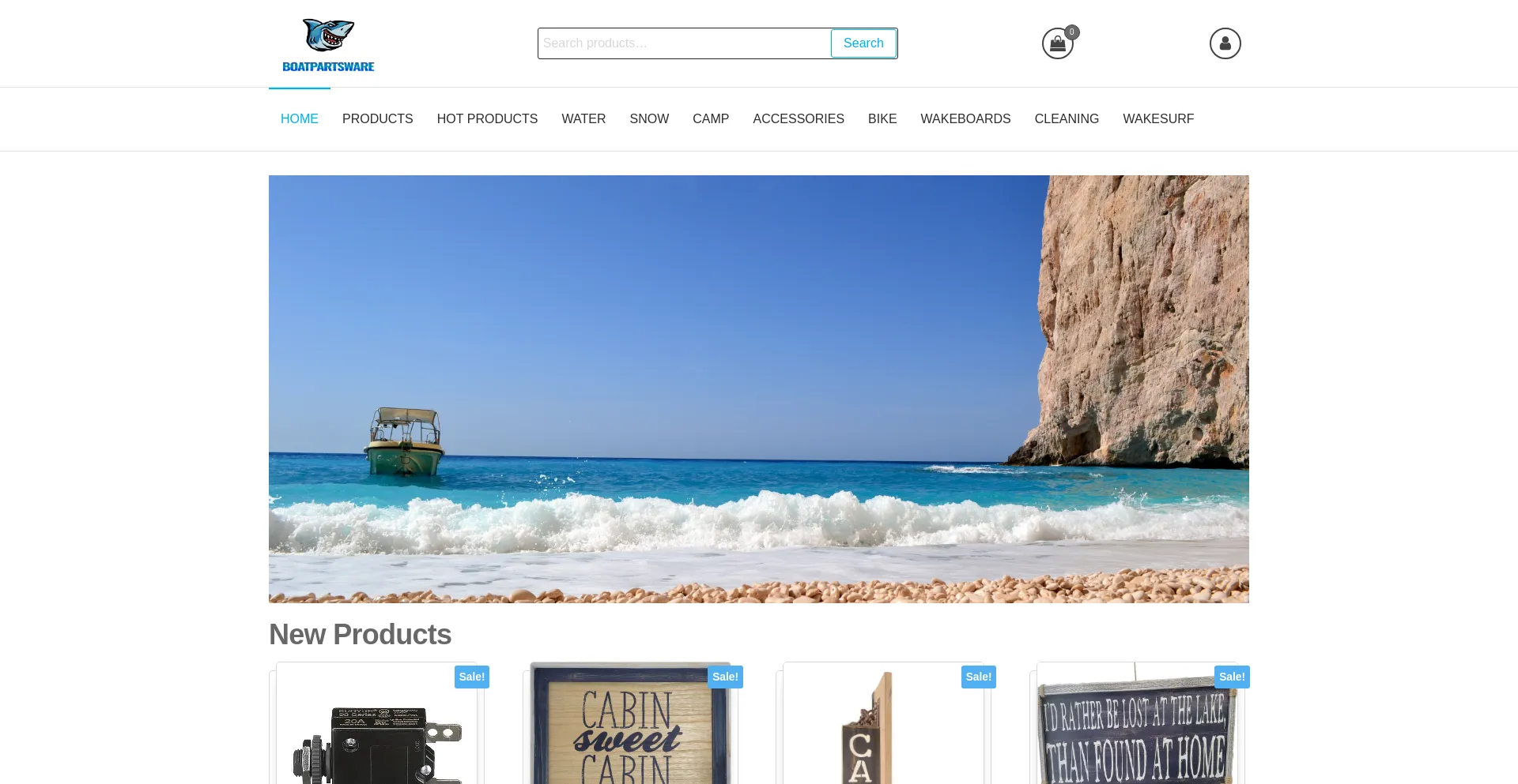 Website screenshot of Boatpartsware.com
