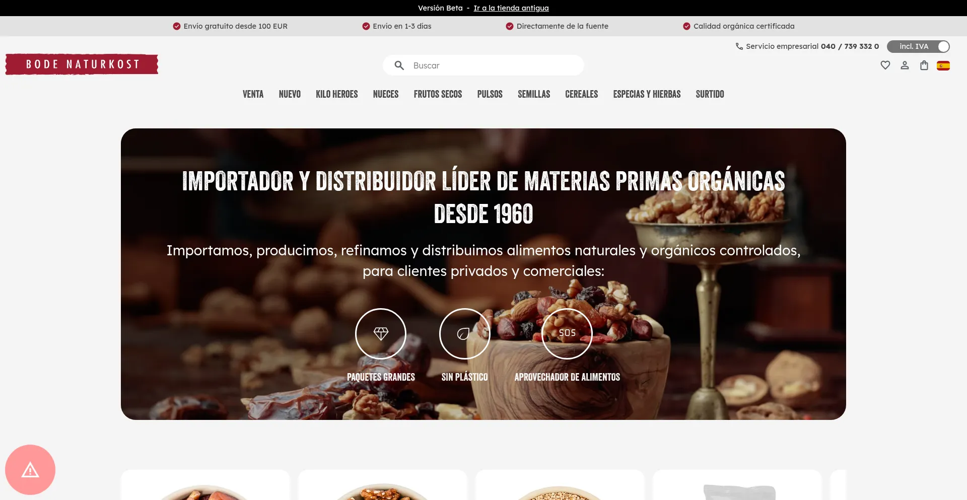 Website screenshot of Bode-organico.es