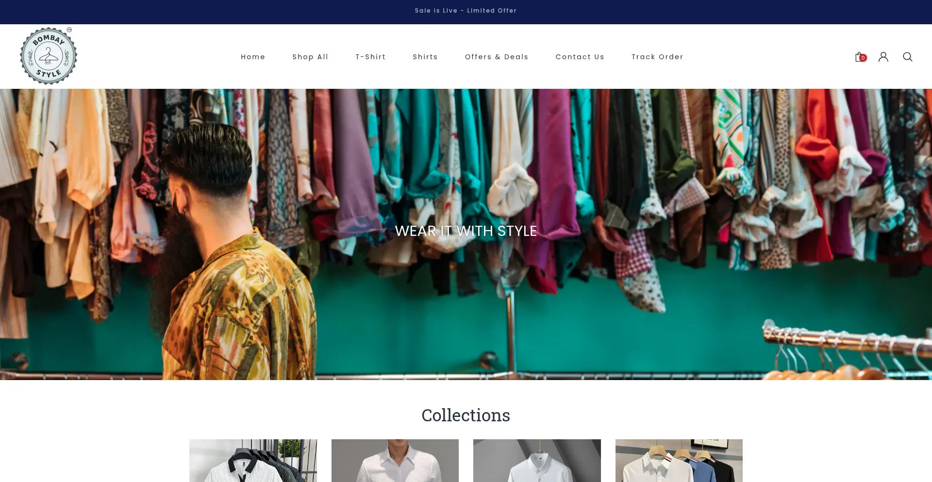 Website screenshot of Bombaystyle.co.in