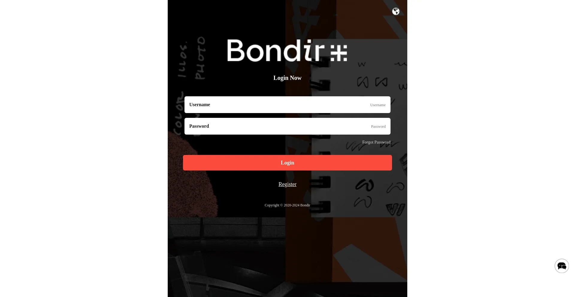 Website screenshot of Bondir.shop