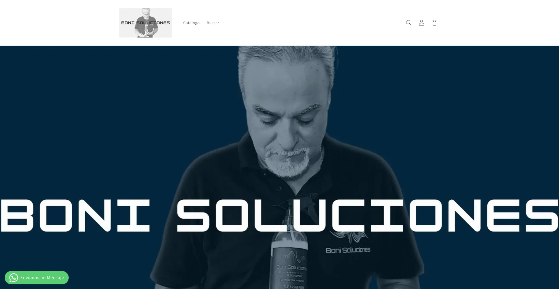 Website screenshot of Bonisoluciones.shop