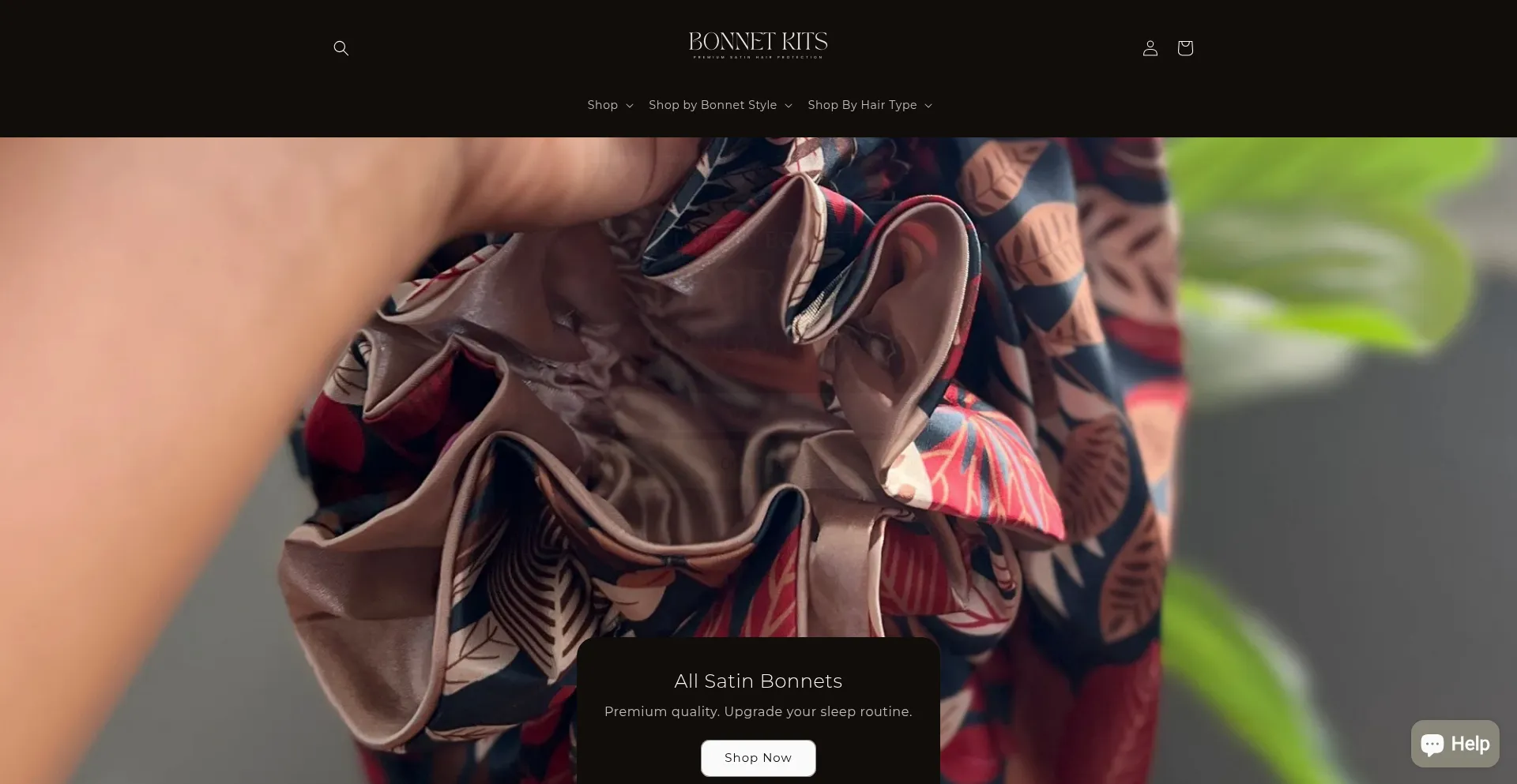 Website screenshot of Bonnetkits.com