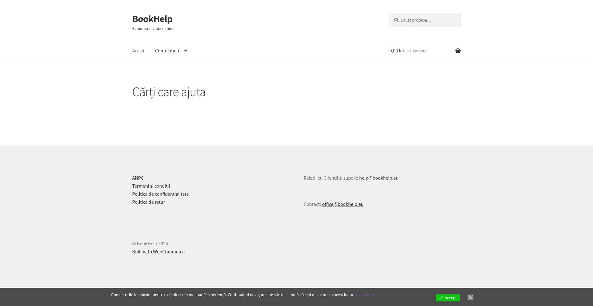 Website screenshot of Bookhelp.eu