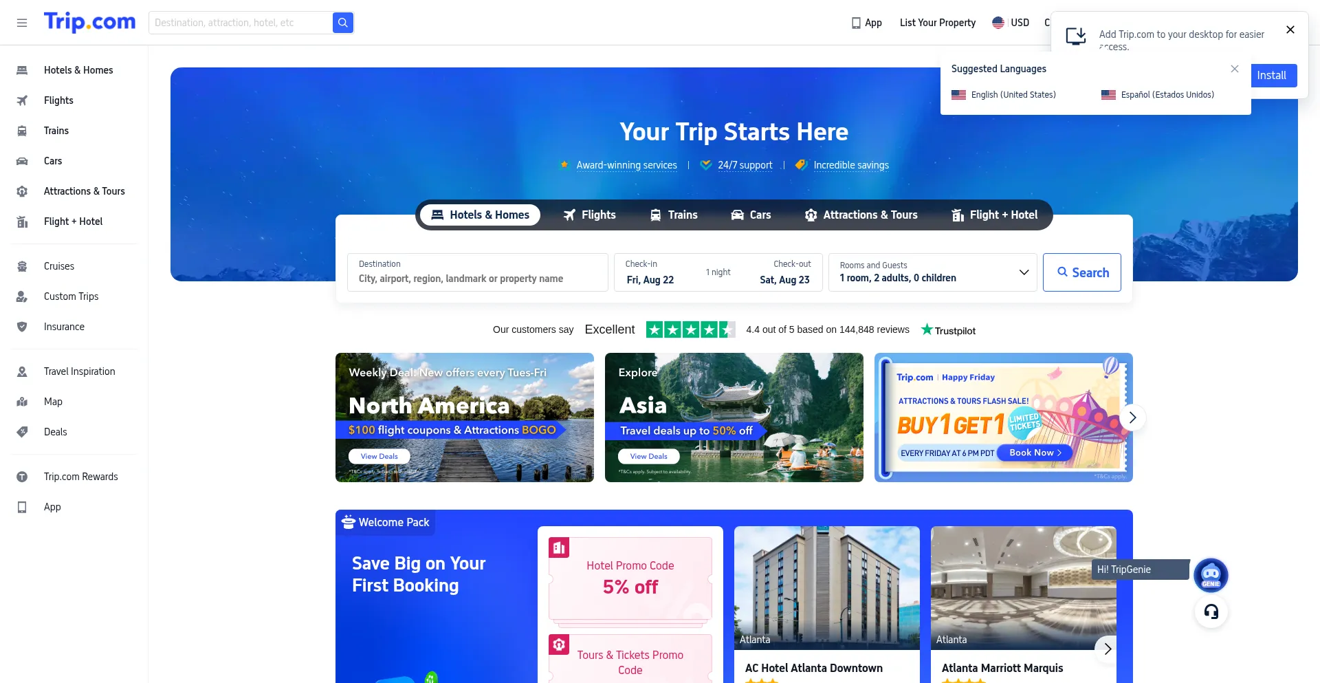 Website screenshot of Booki.com