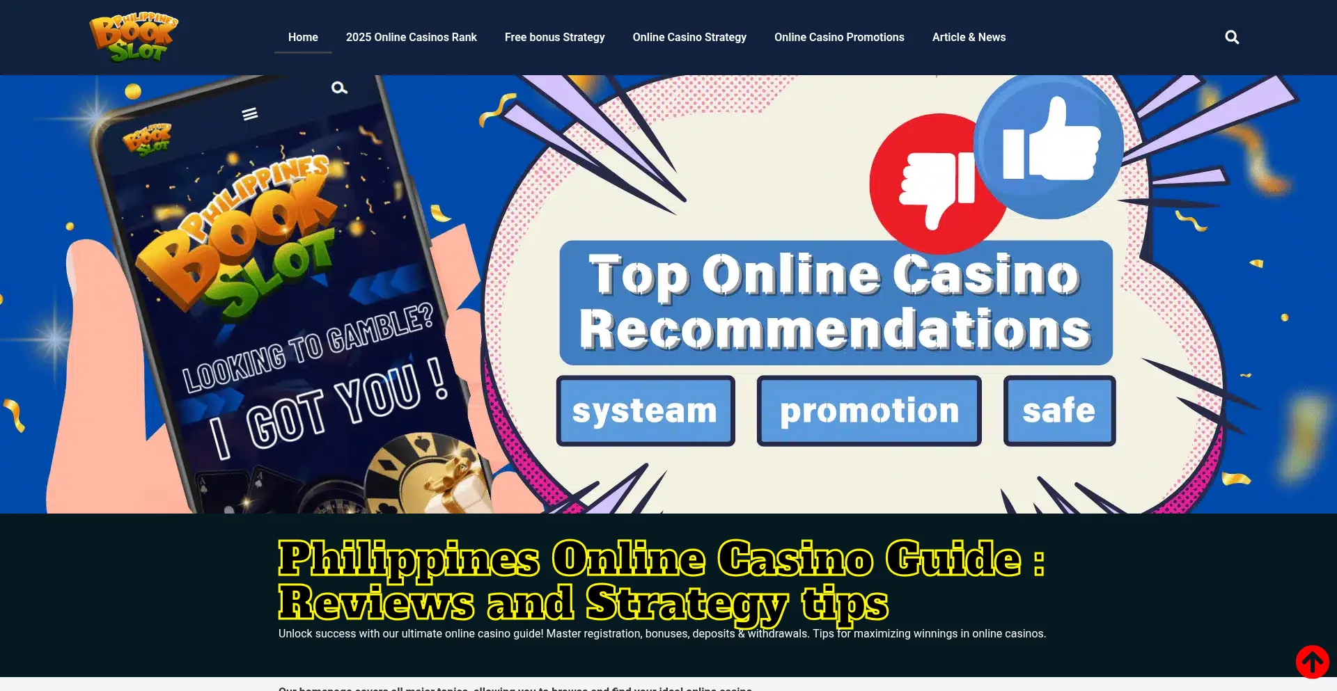 Website screenshot of Bookslotph.com
