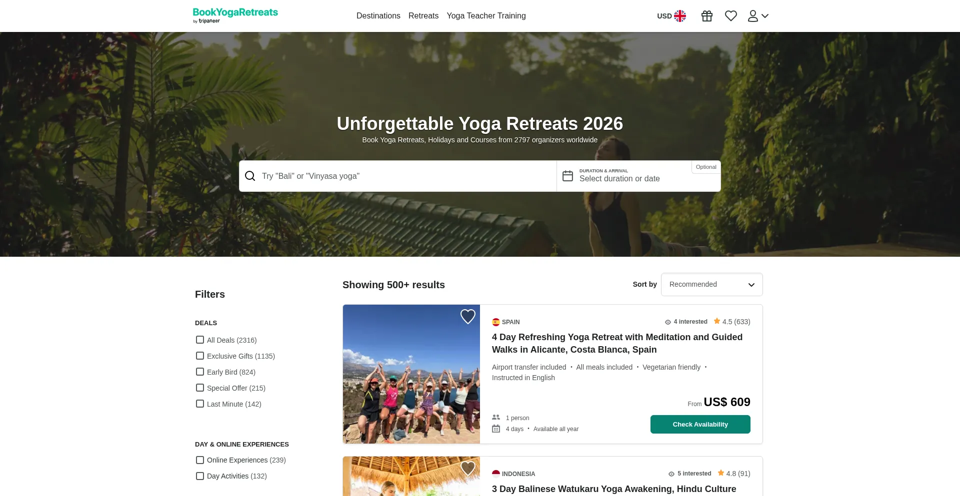Bookyogaretreats.com