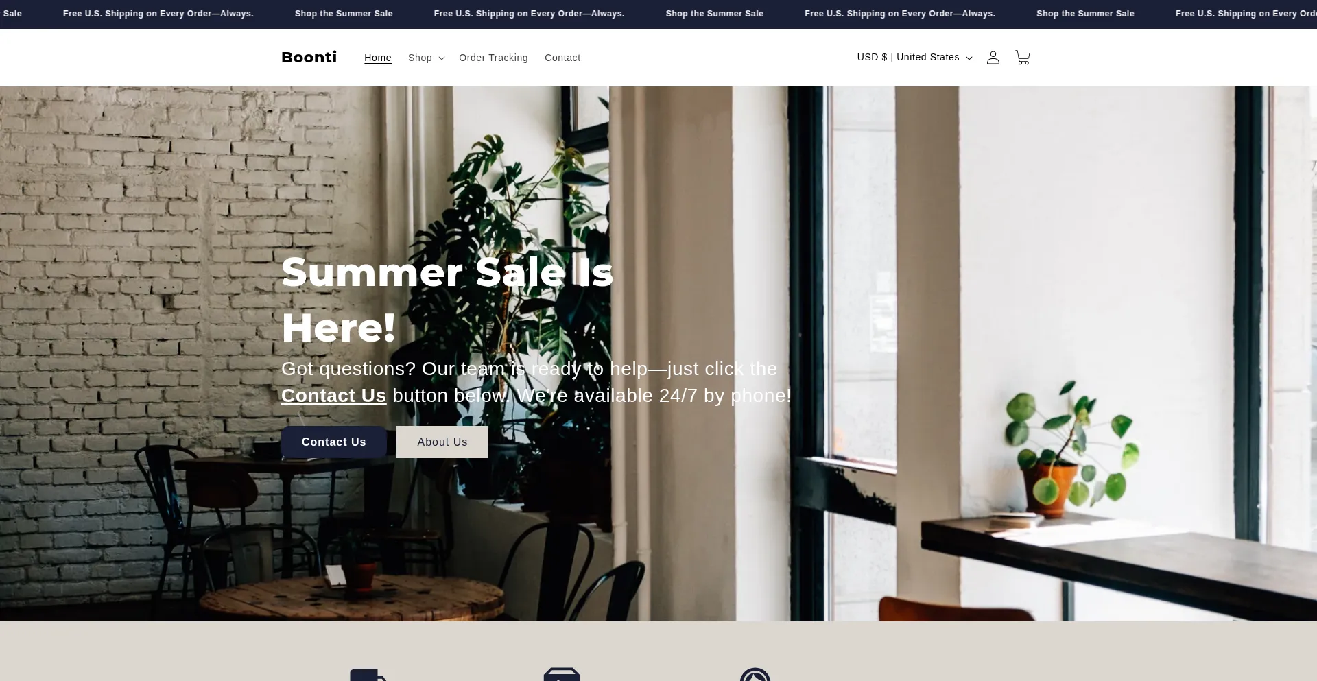 Website screenshot of Boonti.com