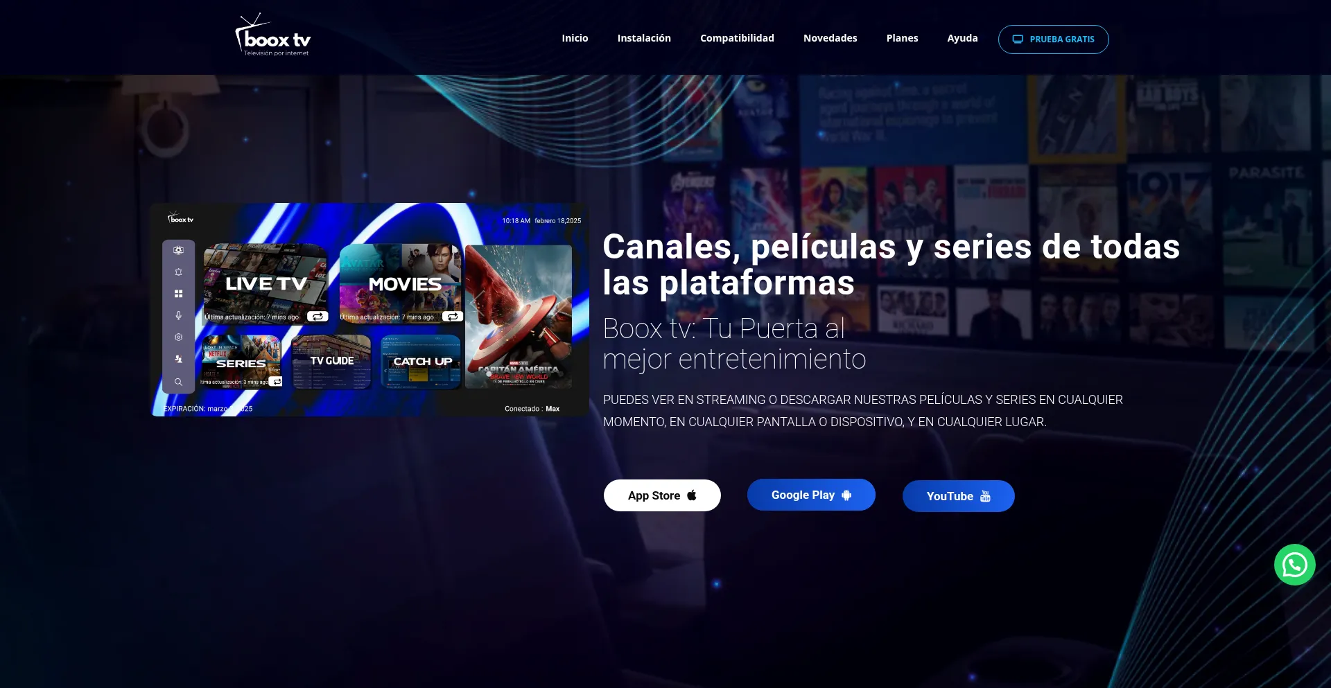 Website screenshot of Boox-tv.com