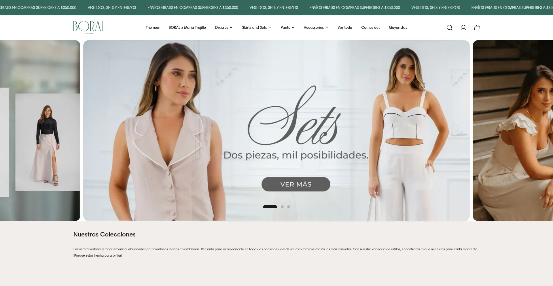 Website screenshot of Boral.com.co