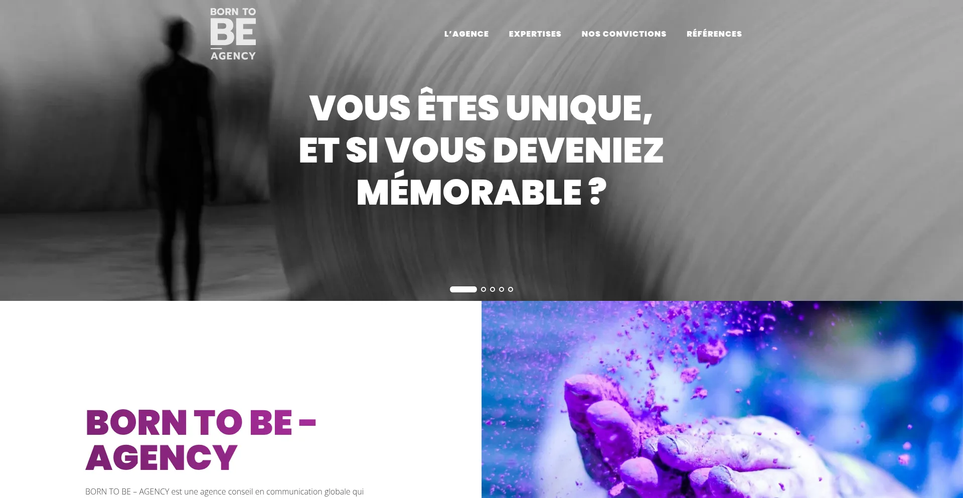 Website screenshot of Borntobe-agency.com