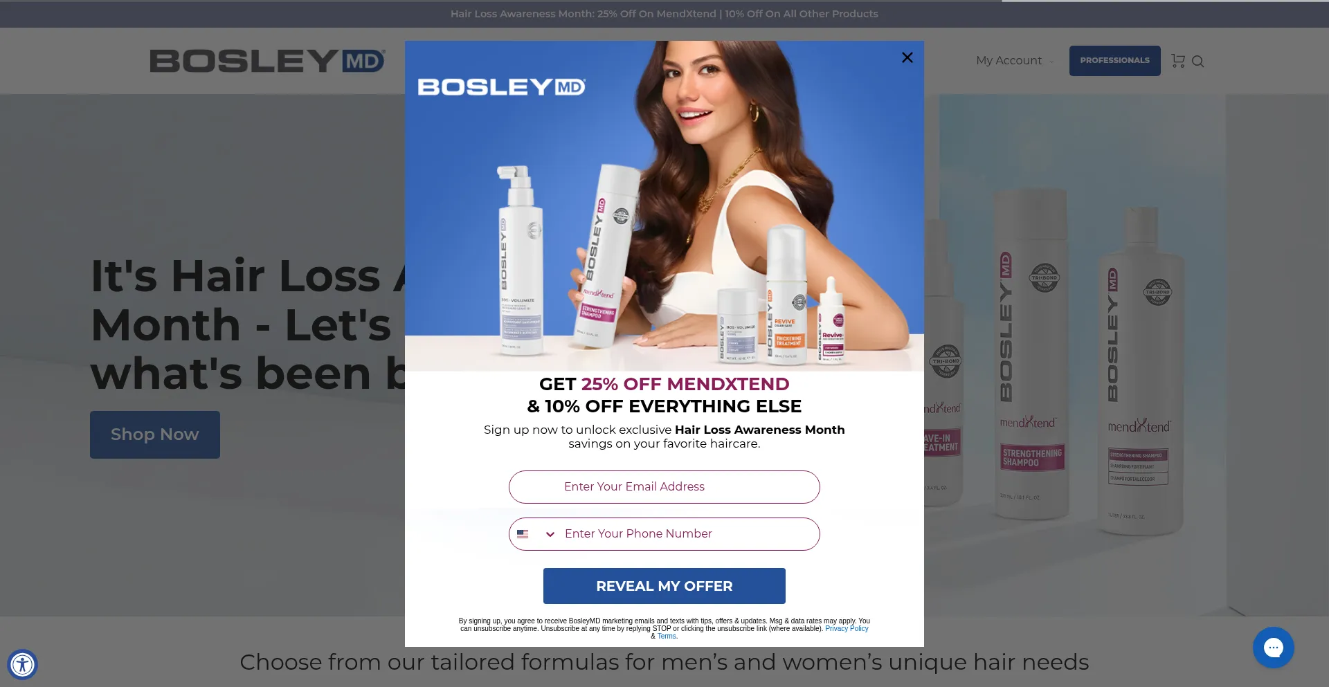 Website screenshot of Bosleymd.com