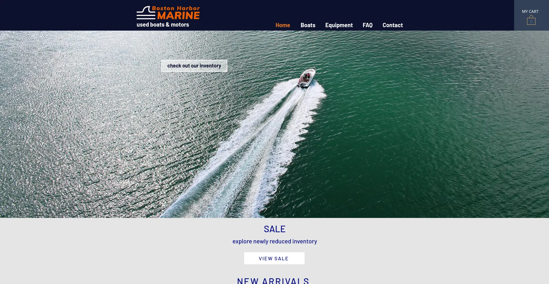 Website screenshot of Bostonharbormarine.com