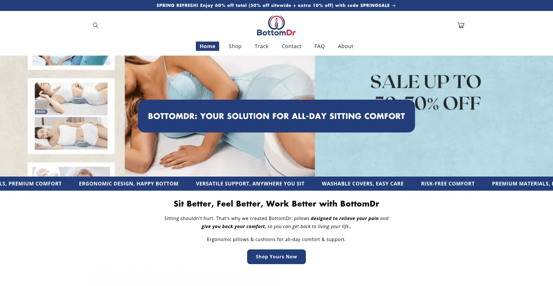 Website screenshot of Bottomdr.com