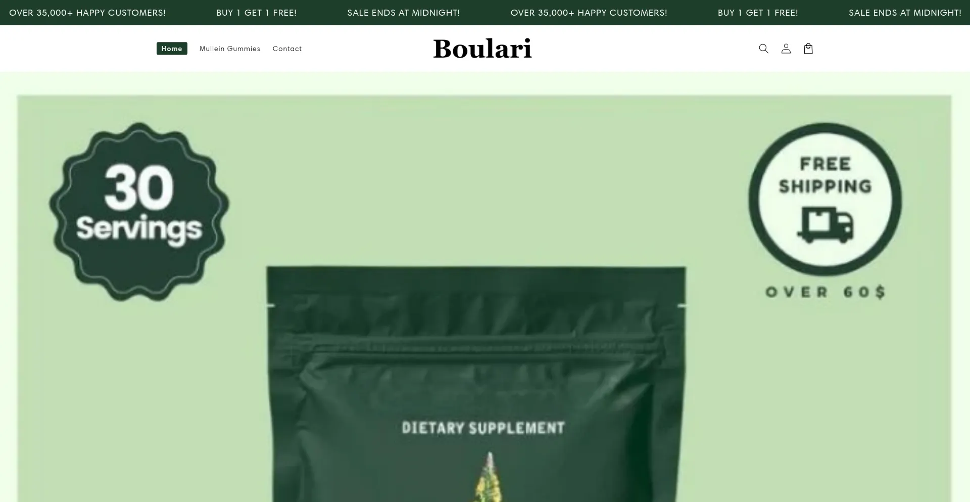 Website screenshot of Boulari.com