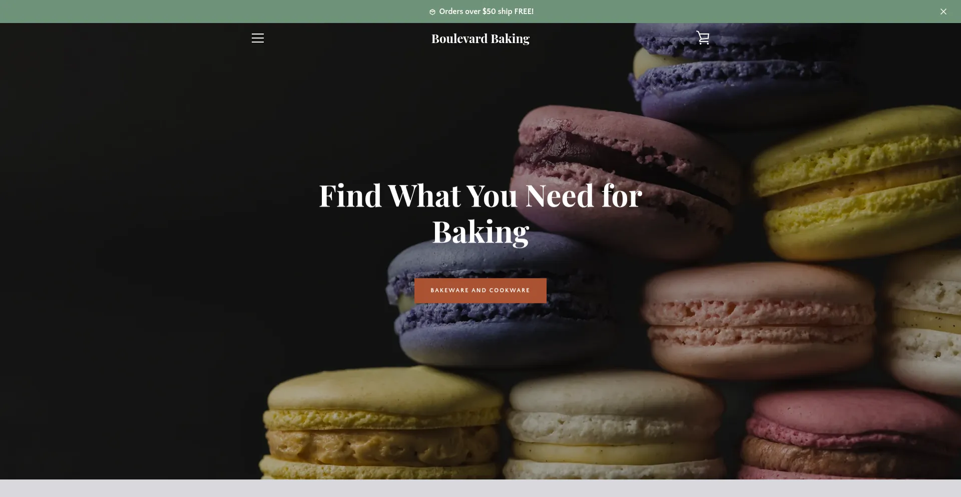 Website screenshot of Boulevardbaking.com