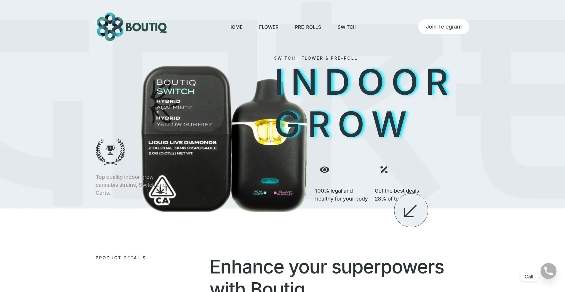 Website screenshot of Boutiqthebrands.com