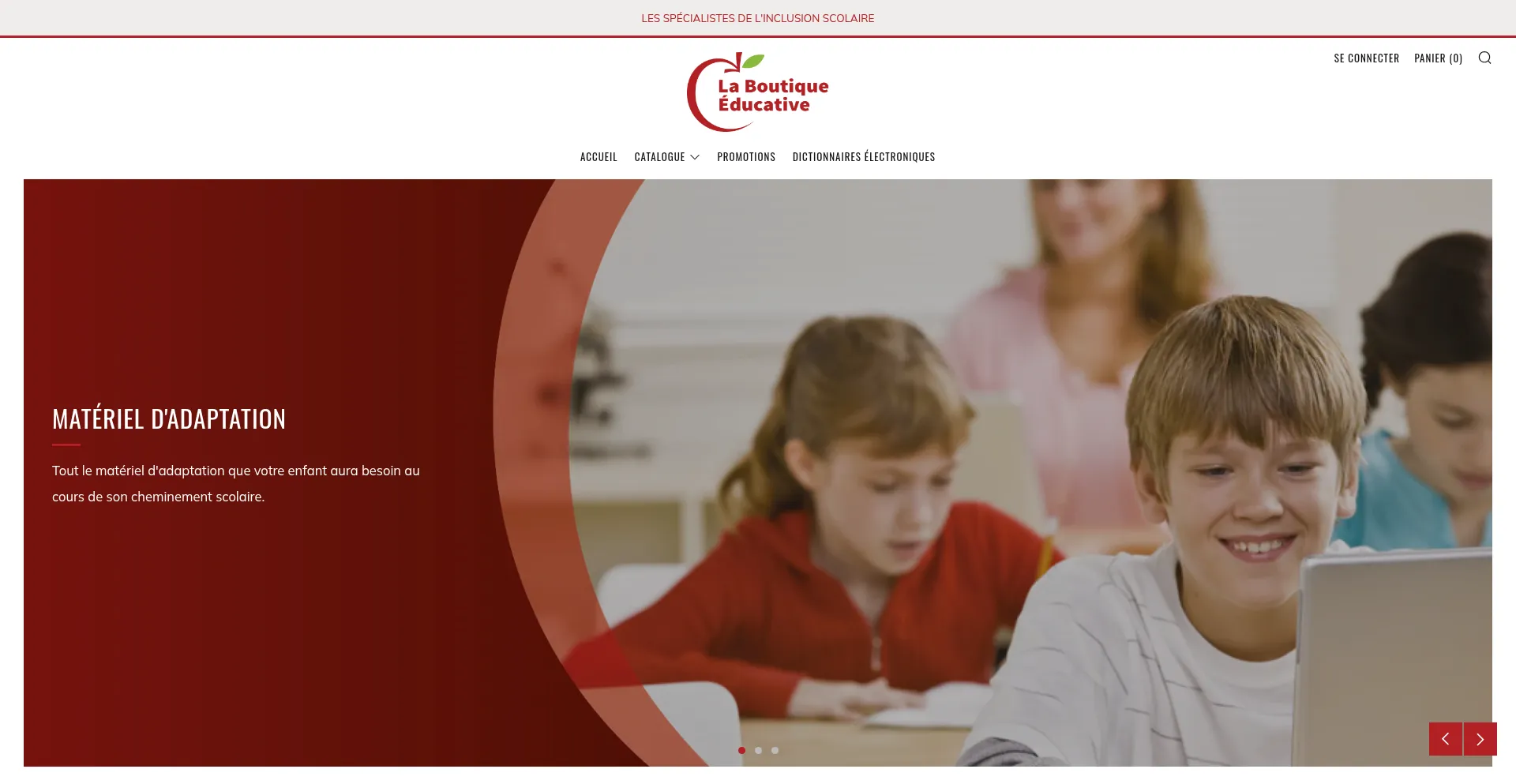 Website screenshot of Boutique-educative.com