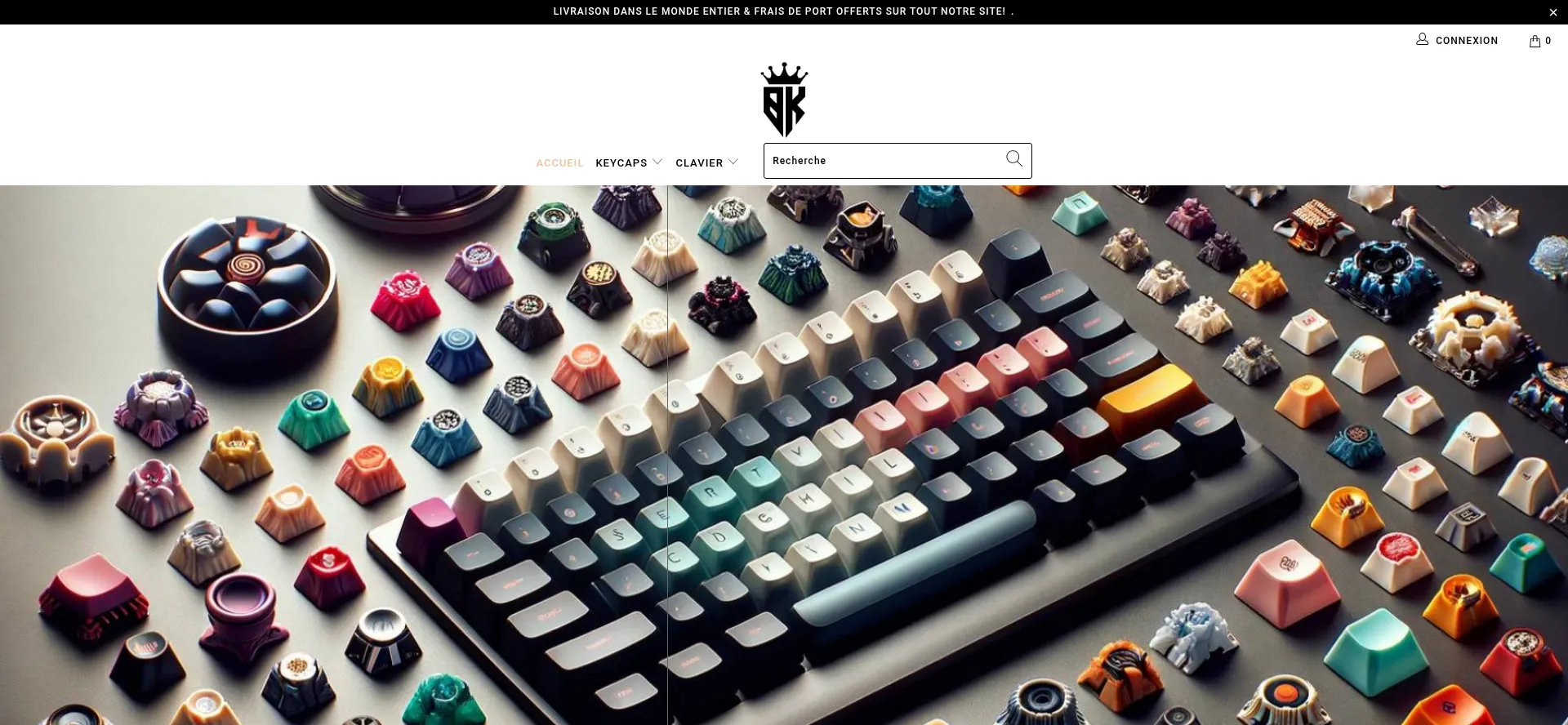 Website screenshot of Boutique-keycaps.com