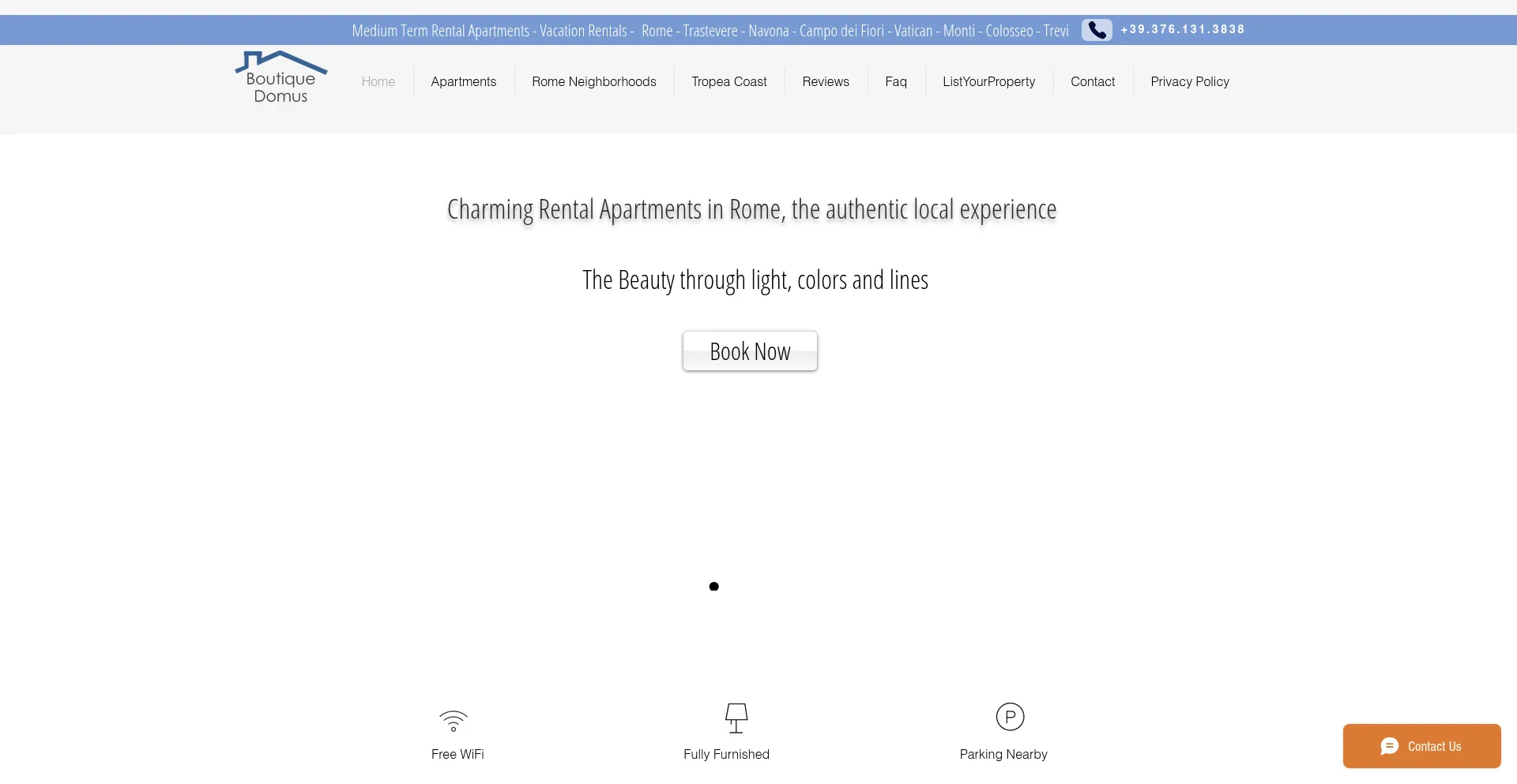 Website screenshot of Boutiquedomus.com