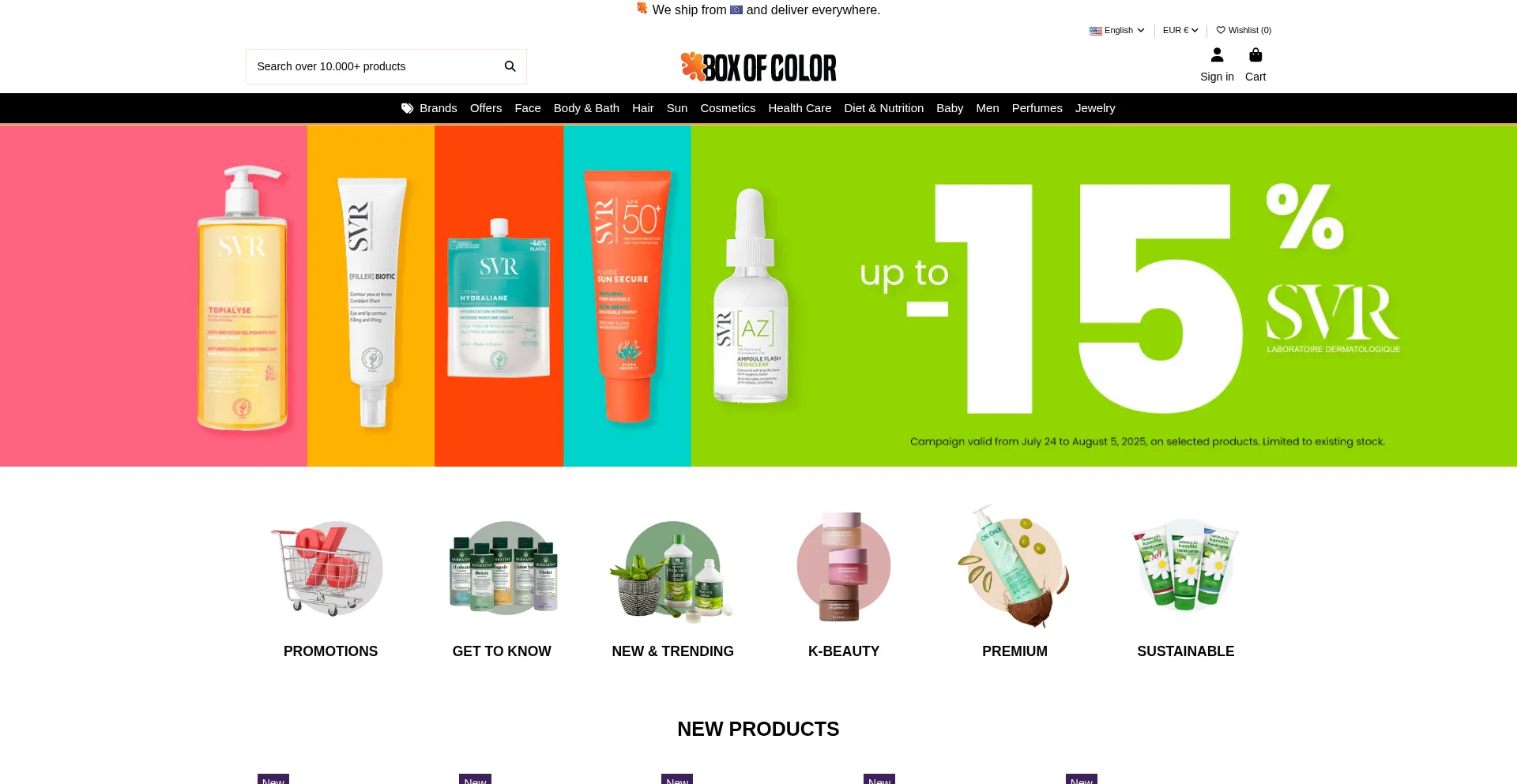 Website screenshot of Boxofcolor.com