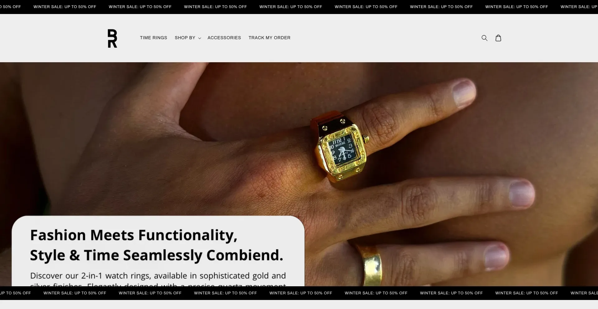 Website screenshot of Bozhirings.com
