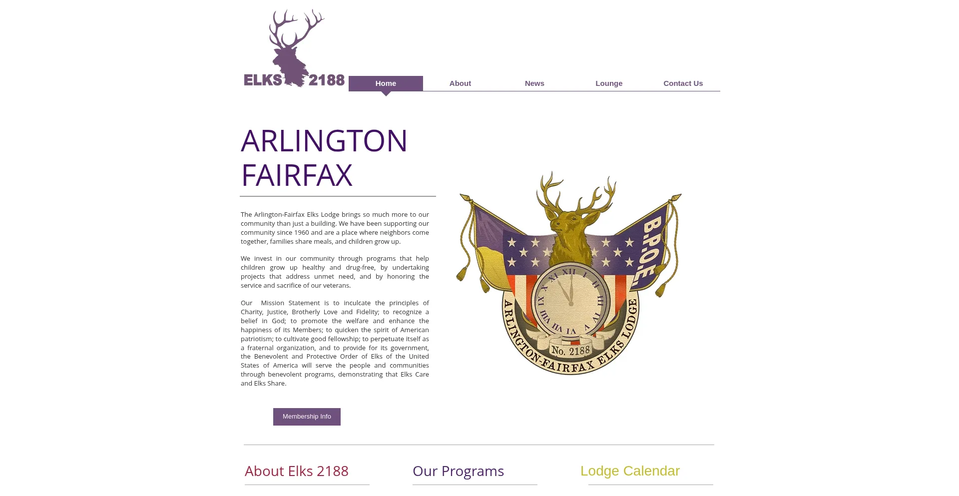 Website screenshot of Bpoe2188.org