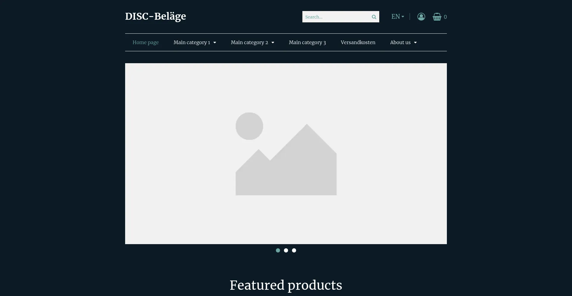 Website screenshot of Brakepads.de
