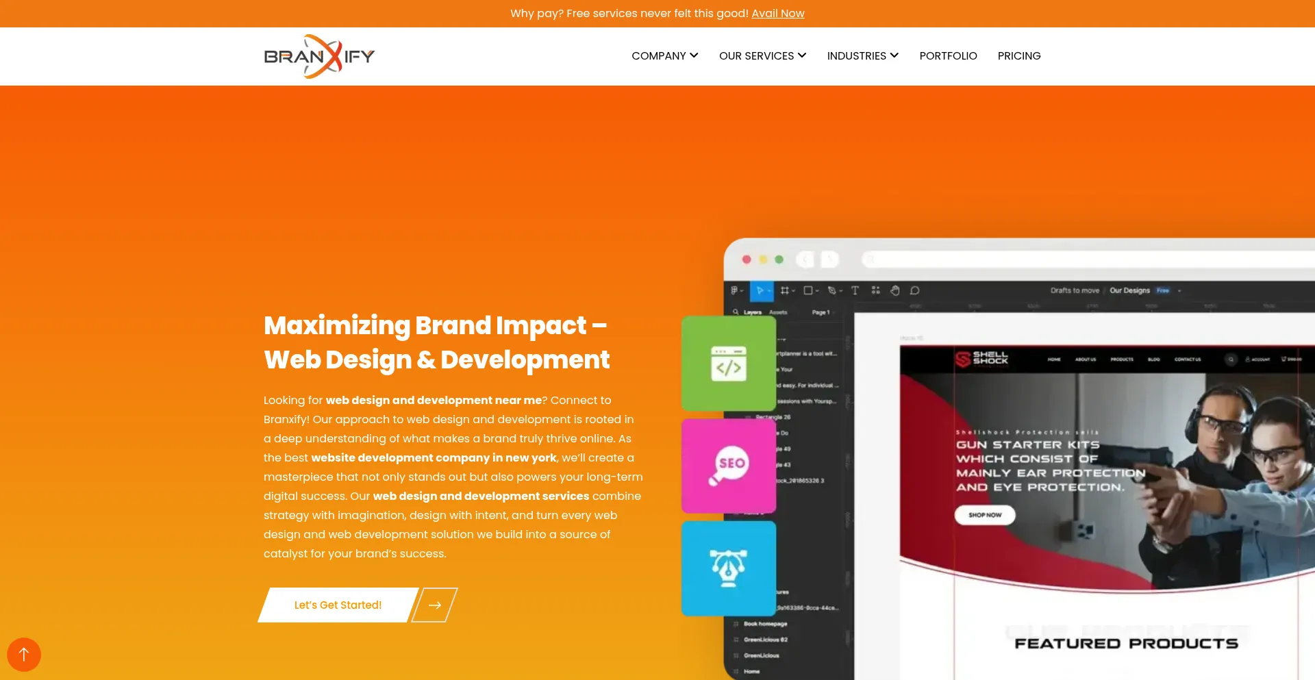 Website screenshot of Branxify.com