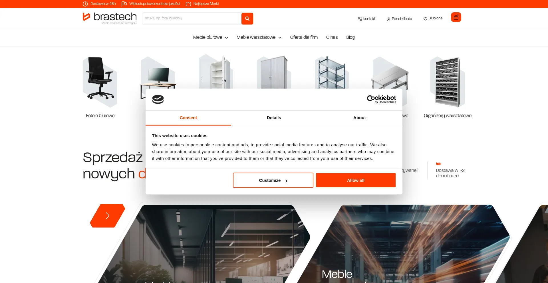 Website screenshot of Brastech.pl