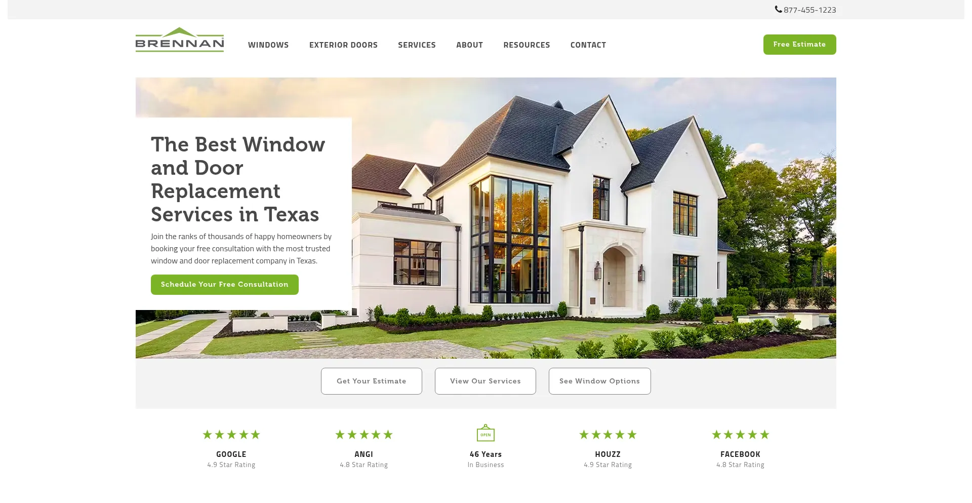 Website screenshot of Brennancorp.com