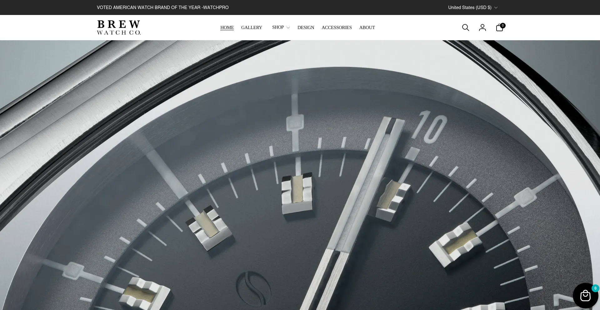 Website screenshot of Brew-watches.com
