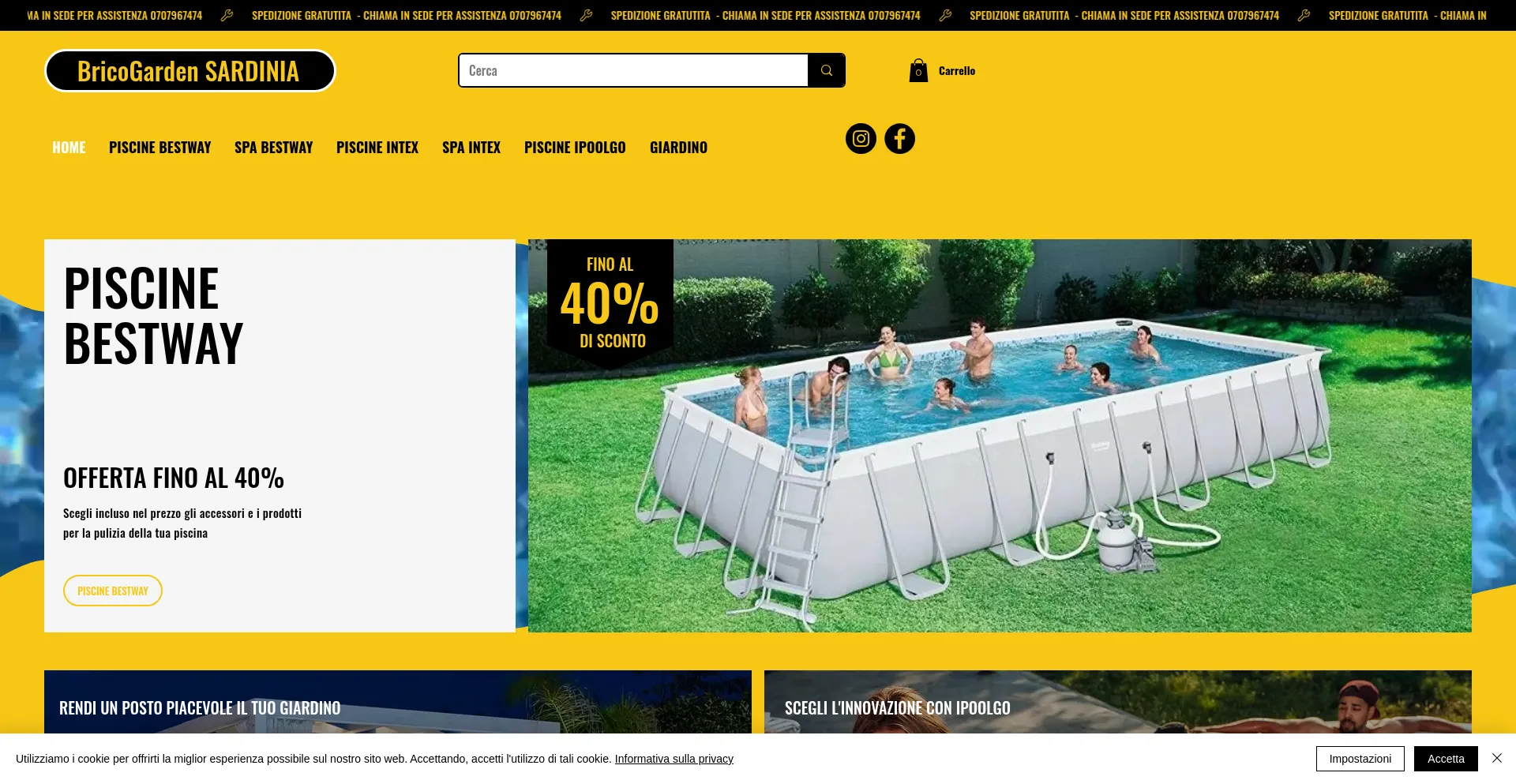 Website screenshot of Bricogardensardinia.com