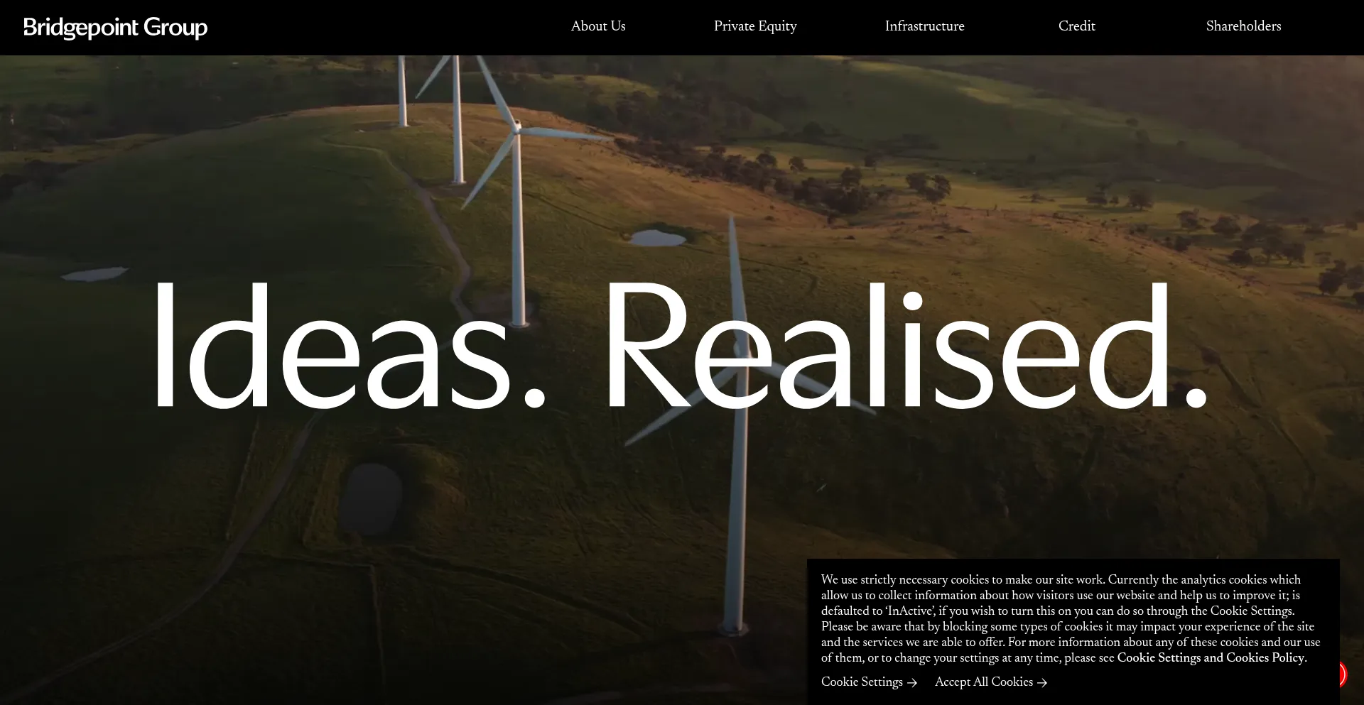 Website screenshot of Bridgepointgroup.com