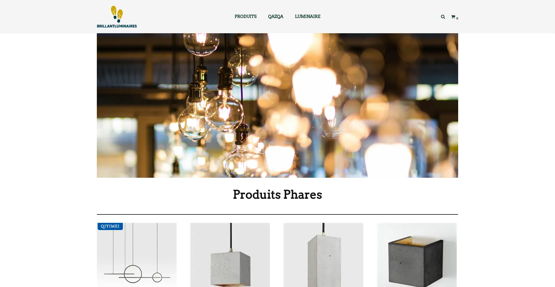 Website screenshot of Brillantluminaires.com