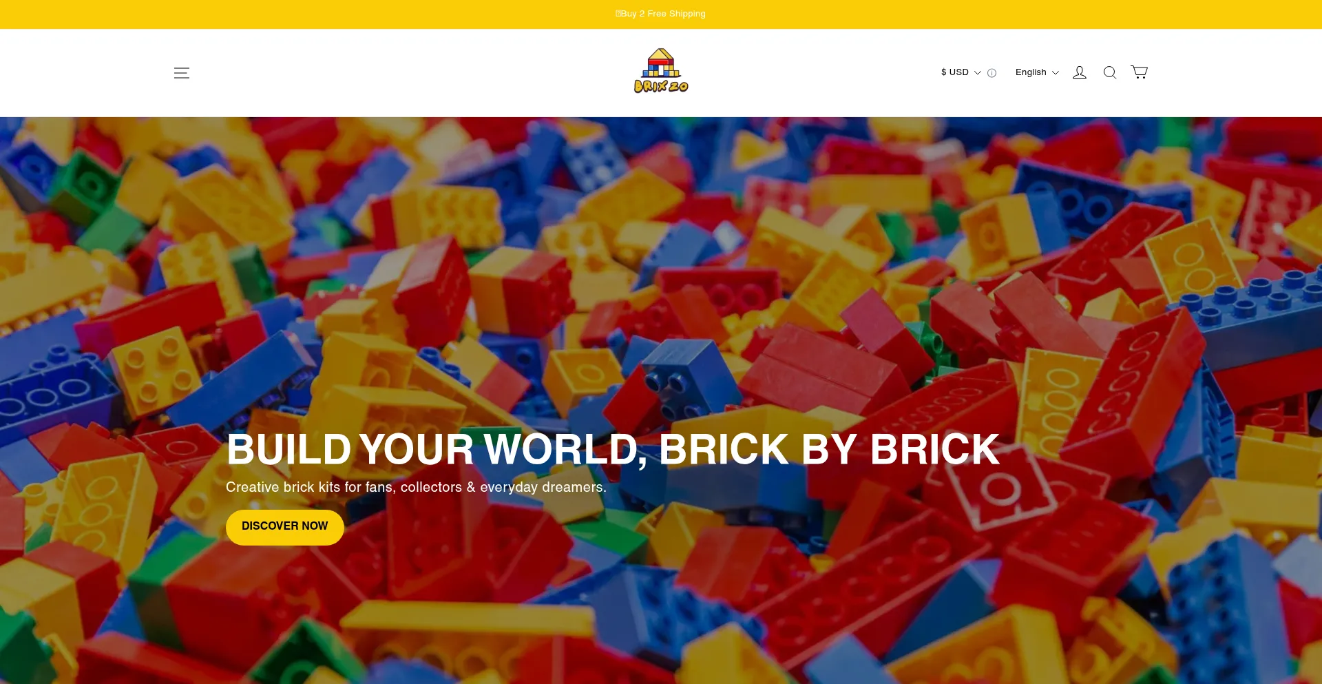 Website screenshot of Brixzo.com