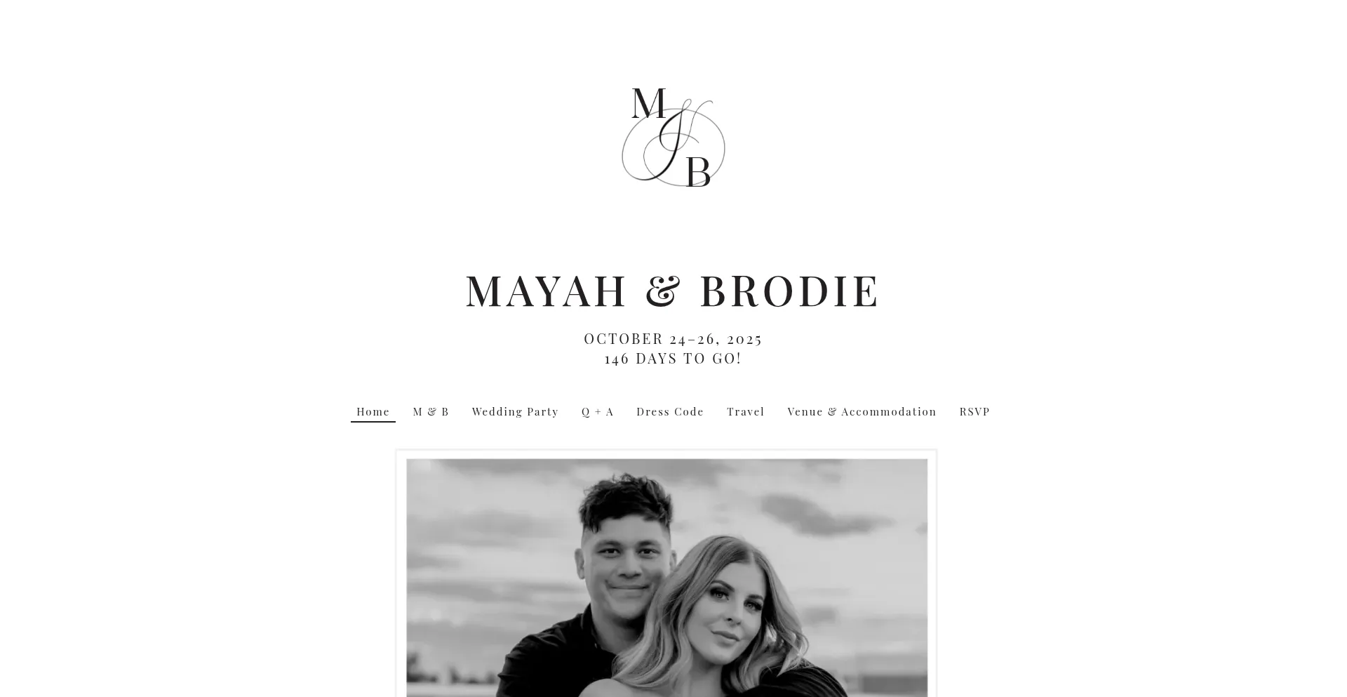 Website screenshot of Brodieandmayahsayido.com