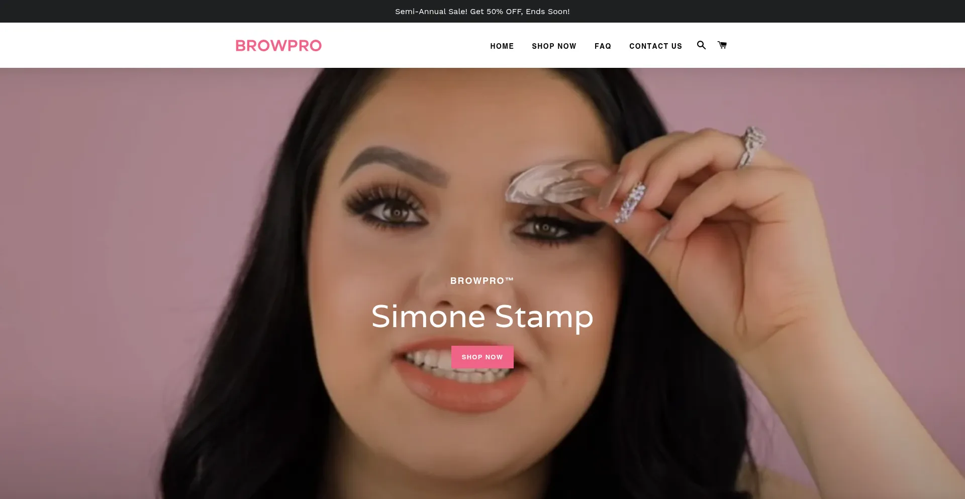 Website screenshot of Browpro.co