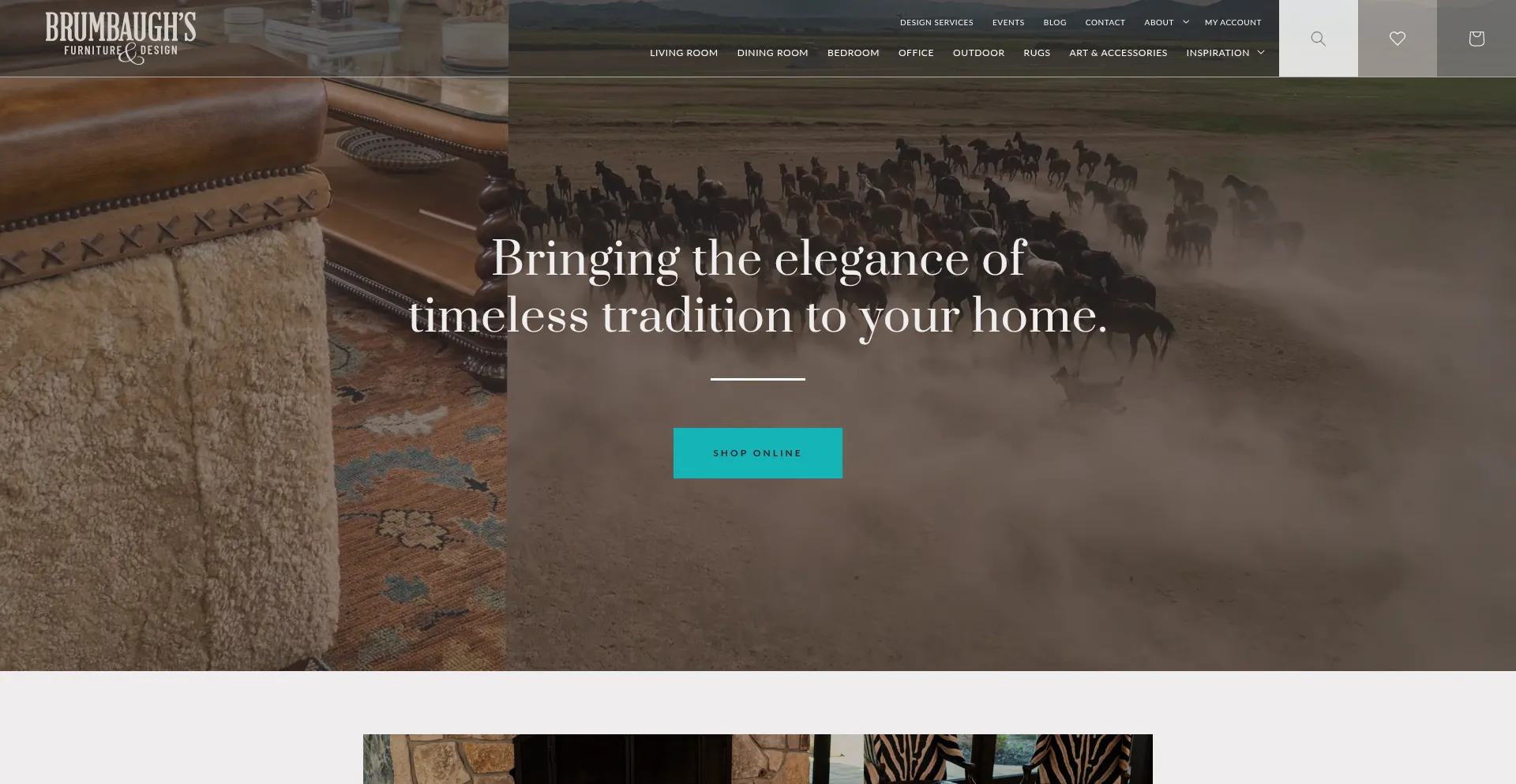 Website screenshot of Brumbaughs.com