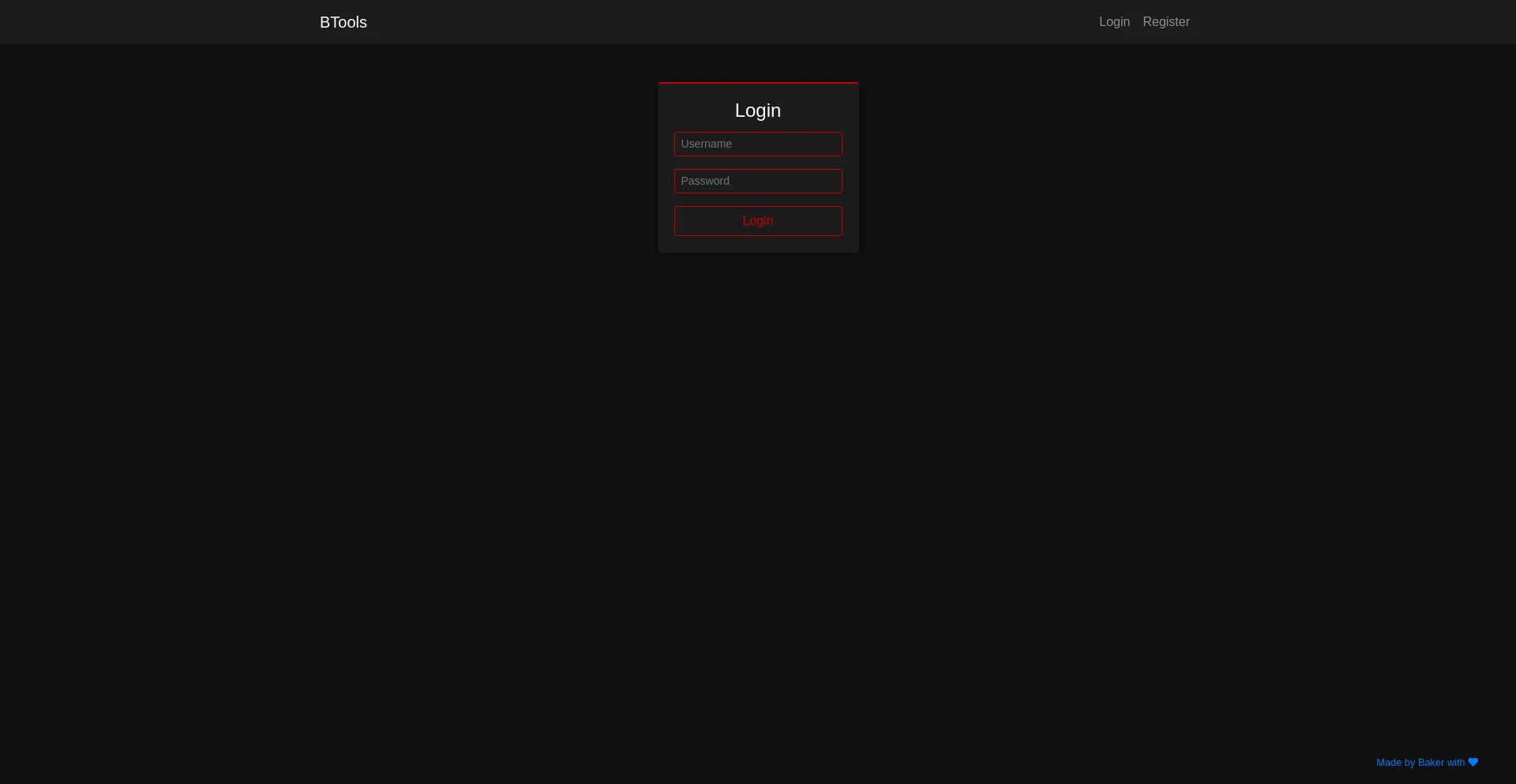Website screenshot of Btools.me