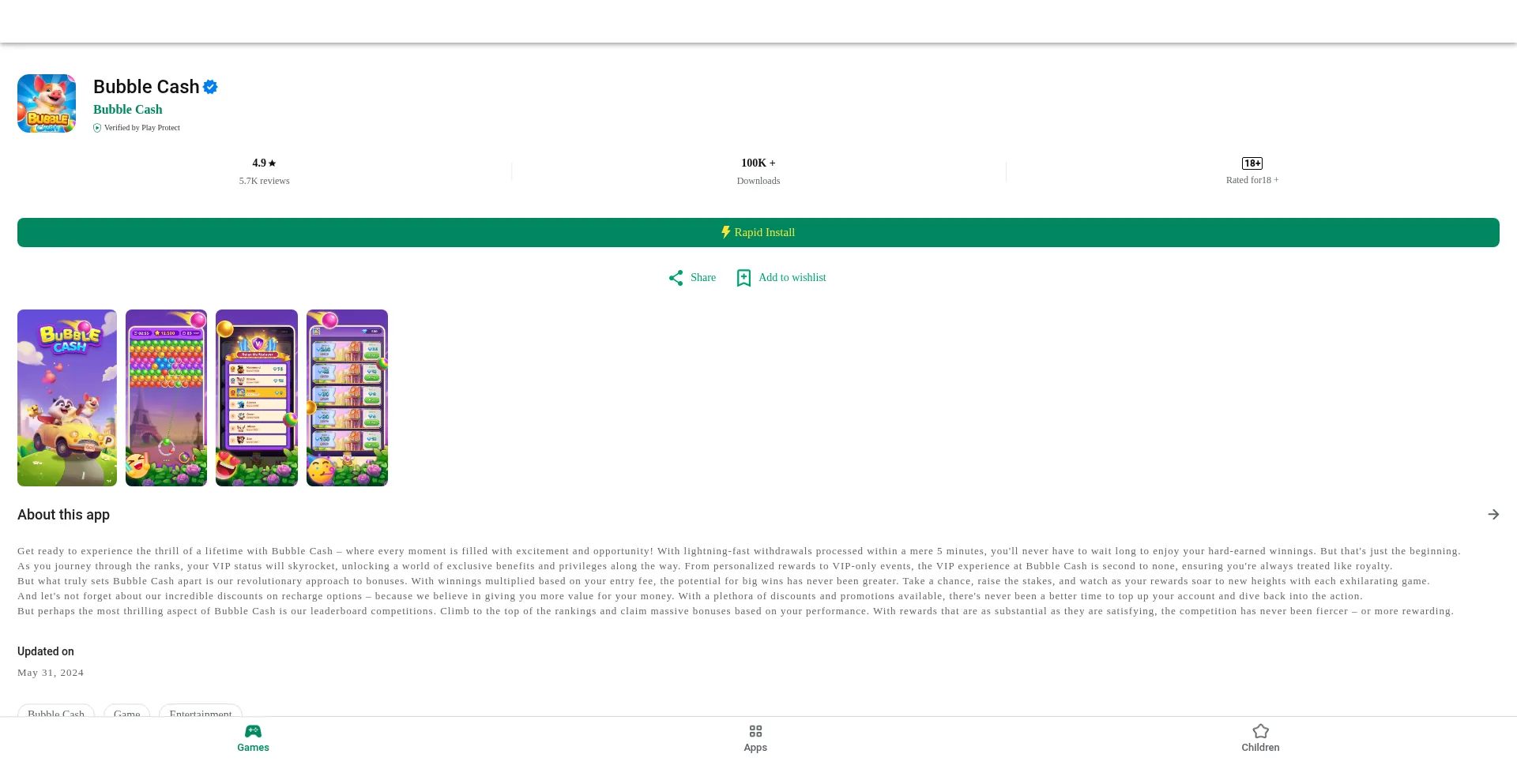 Website screenshot of Bubblehero111.com