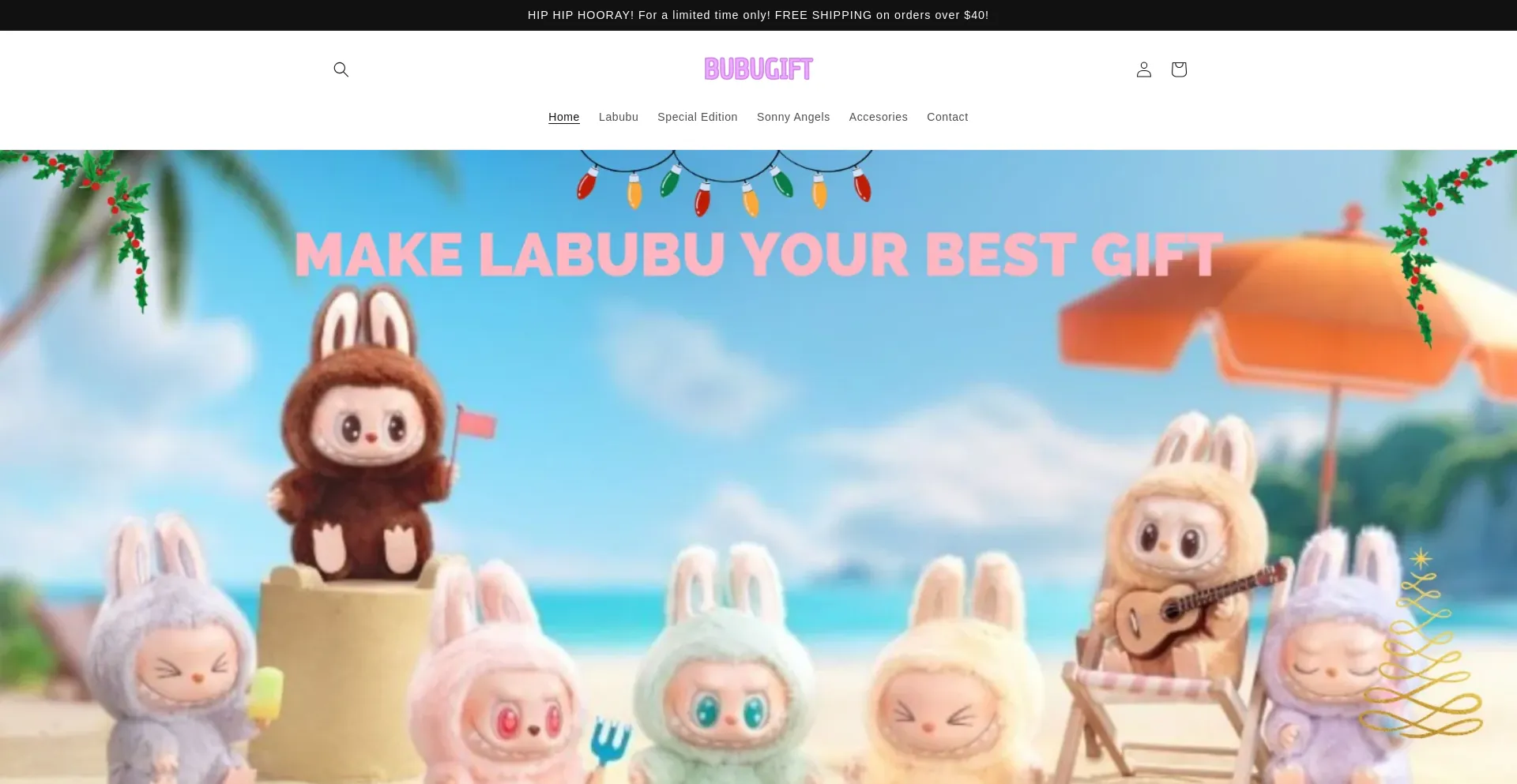 Website screenshot of Bubugift.store