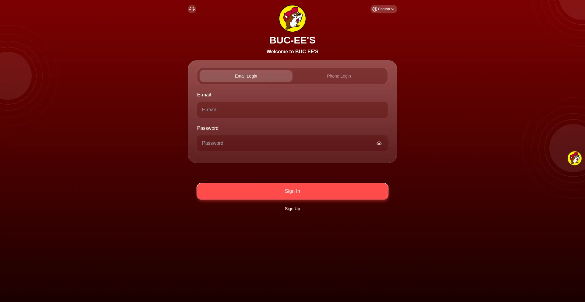 Website screenshot of Buc-ees.vip