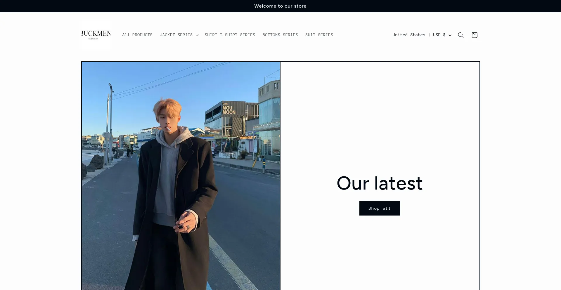 Website screenshot of Buckmen.com