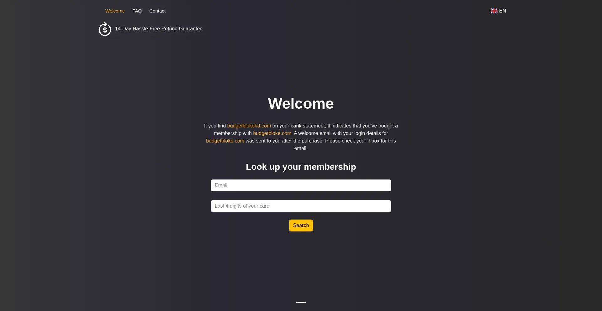 Website screenshot of Budgetblokehd.com