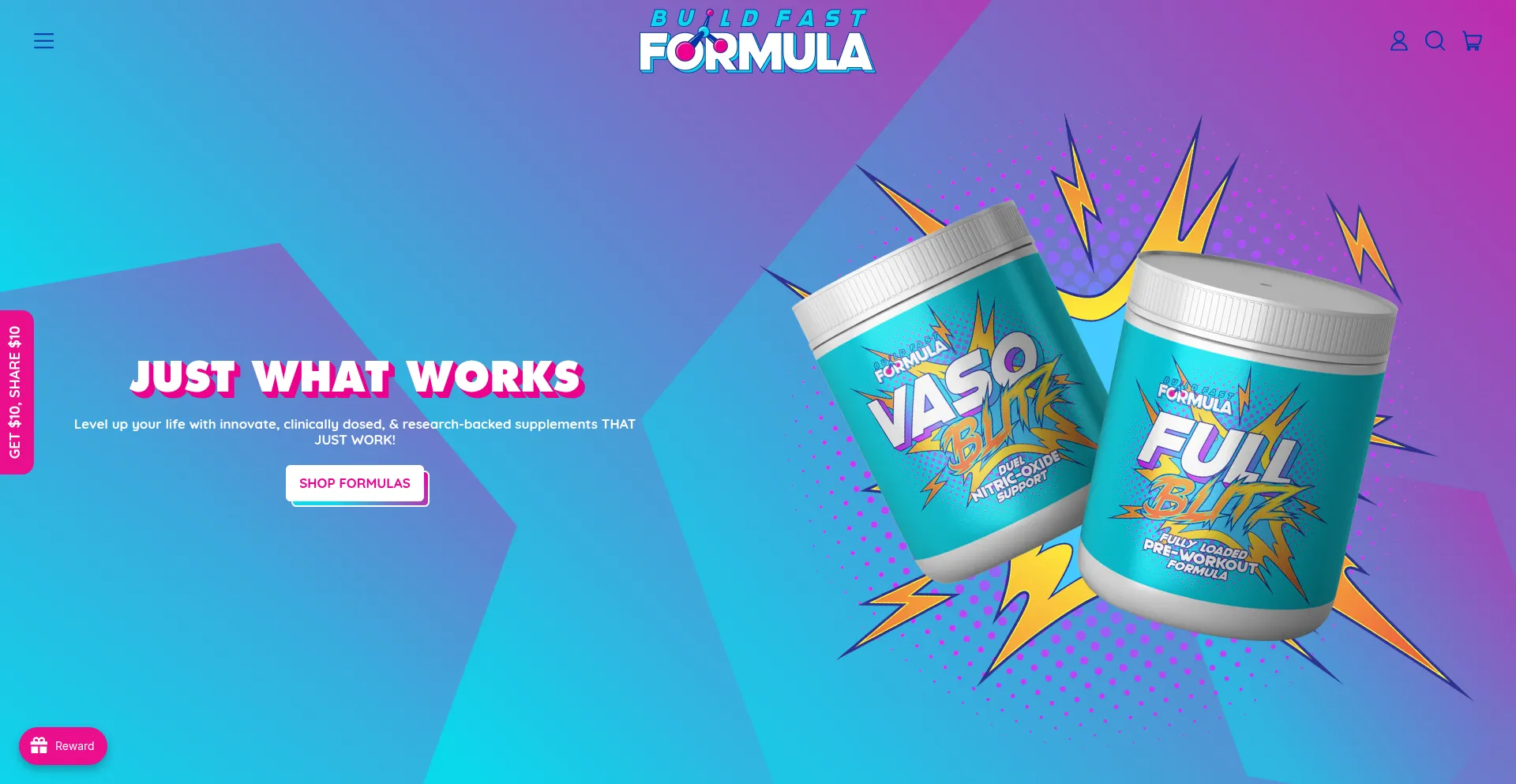 Website screenshot of Buildfastformula.com