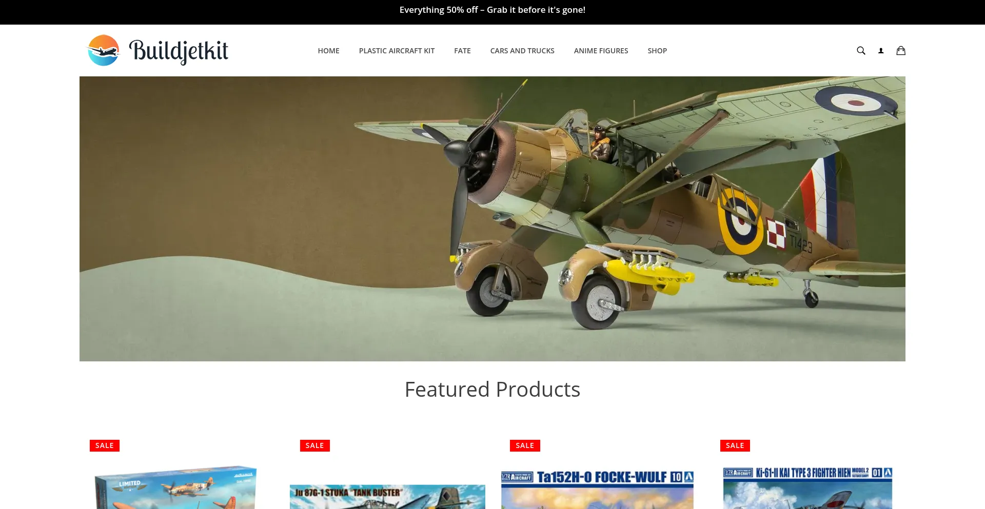 Website screenshot of Buildjetkit.com
