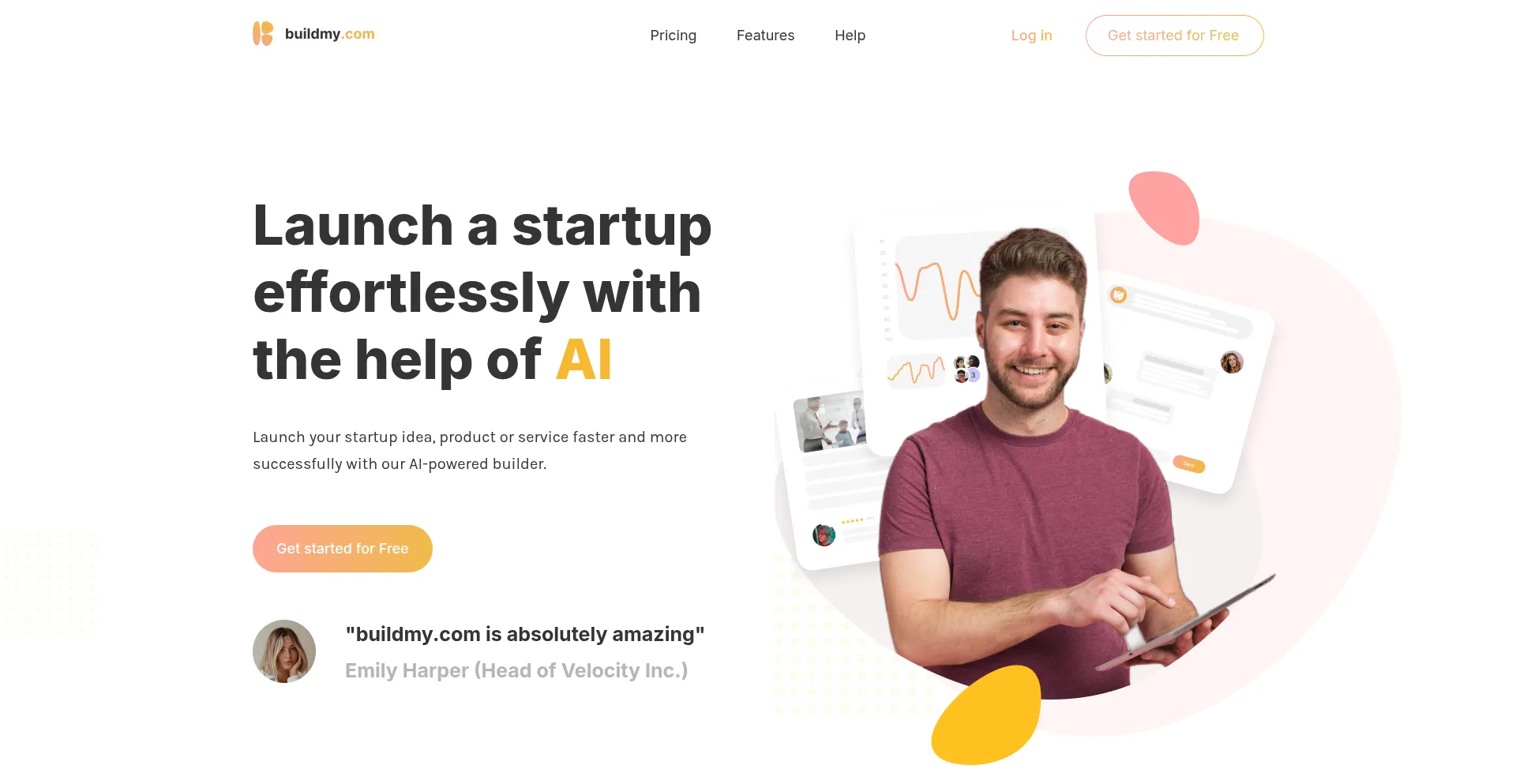 Website screenshot of Buildmy.com